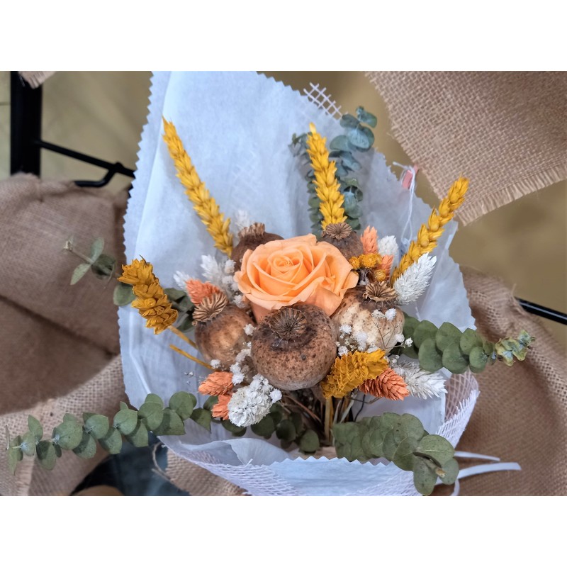 RAMO FLOR SECA SALMÓN