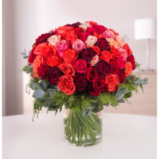 RAMO DE 60 ROSAS MULTICOLOR
